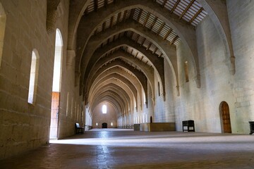 Obraz premium Real Monasterio Cistercense de Santa María de Poblet, Spain, Poblet Abbey, Catalonia, bedroom