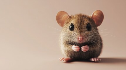 Adorable House Mouse Closeup Soft Fur Small Animal Rodent Pet