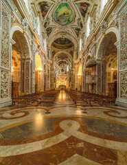 Obraz premium Palermo, Italy - a Unesco World Heritage and one of the most beautiful churches in Italy, Casa Professa (Church of the Gesù) is one of the highlights of Palermo 