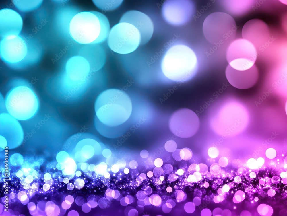 Aufkleber a background of glowing particles and bokeh lights in various colors