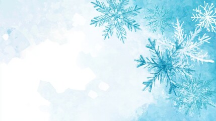 Festive Snowflake Background with Space for Text
