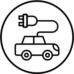 Vector Design Electric Car Icon Style