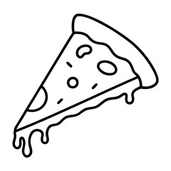 vector illustration of a pizza with gooey cheese