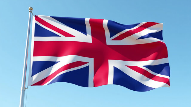uk flag waves smoothly wind seamless loop animation visually appealing effect