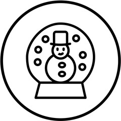 Vector Design Snow Globe Icon Style