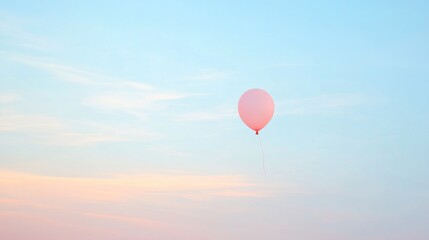 Obraz premium Generic Serene Pastel Perspective Faint Single Balloon
