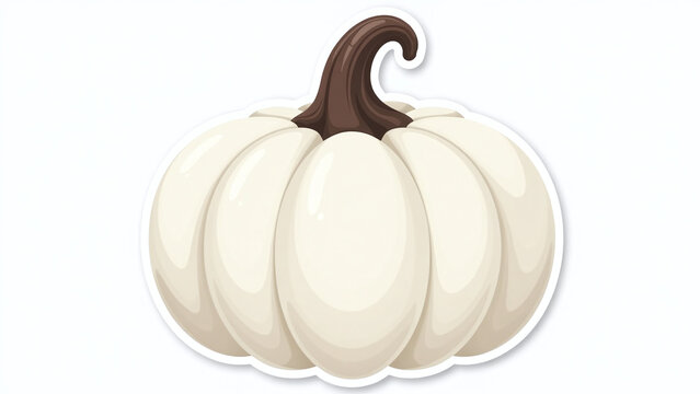 white pumpkin icon decoration design purposes ideal halloween element use various designs stickers