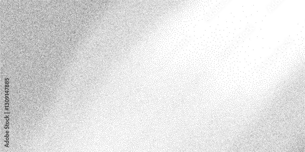Wall mural abstract gradient texture with gritty pattern. grainy grunge overlay on monochrome background. vecto