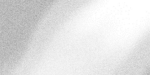 Abstract gradient texture with gritty pattern. Grainy grunge overlay on monochrome background. Vector art with noise stipple and sand halftone.