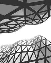 Futuristic Architectural Abstract – Geometric Structures and Modern Urban Design