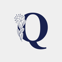 Q Letter Minimalist Beauty Care Logo Design