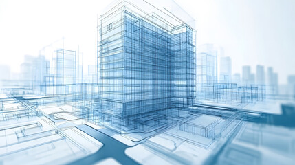 house, Apartment architecture plans with 3D building structure, Architect project drawing blueprint