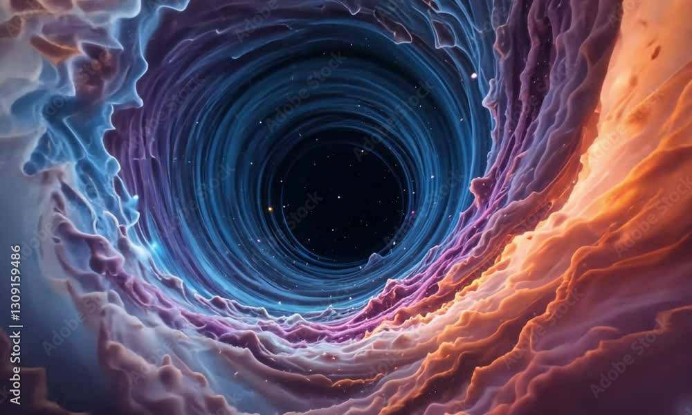 Poster spectacular cosmic vortex swirling with vibrant colors deep space mystery and a mesmerizing celestia