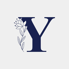 Y Letter Minimalist Beauty Care Logo Design