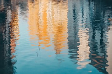 Colorful Building Reflections on Water