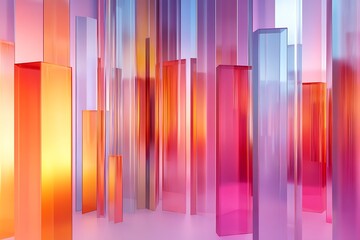 Obraz premium Abstract Geometric Glass Architecture Design