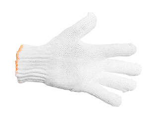 Gesture hand in a Work gloves isolated on transparent background, PNG File