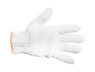 Gesture hand in a Work gloves isolated on transparent background, PNG File