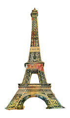 PNG Eiffel Tower shape collage cutouts tower landmark vintage.