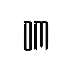 DM monogram logo design letter text name symbol monochrome logotype alphabet character simple logo