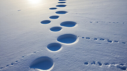 Winter Wonderland: Footprints in the Snow