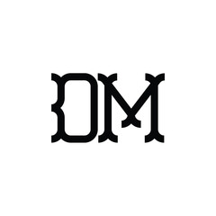 DM monogram logo design letter text name symbol monochrome logotype alphabet character simple logo