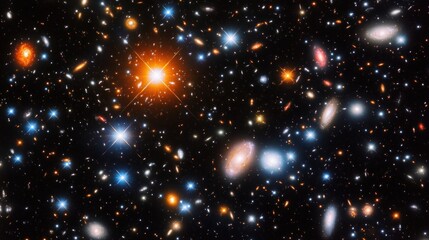 Fototapeta premium Awe-Inspiring Deep Space: A Glimpse into the Cosmos