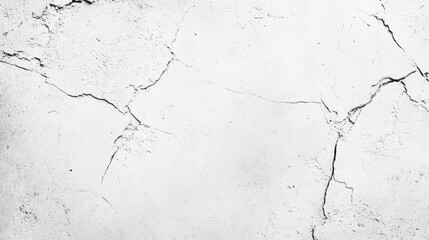 Cracked white plaster wall texture with visible fissures