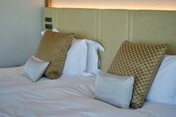 Clean bed making in the hotel