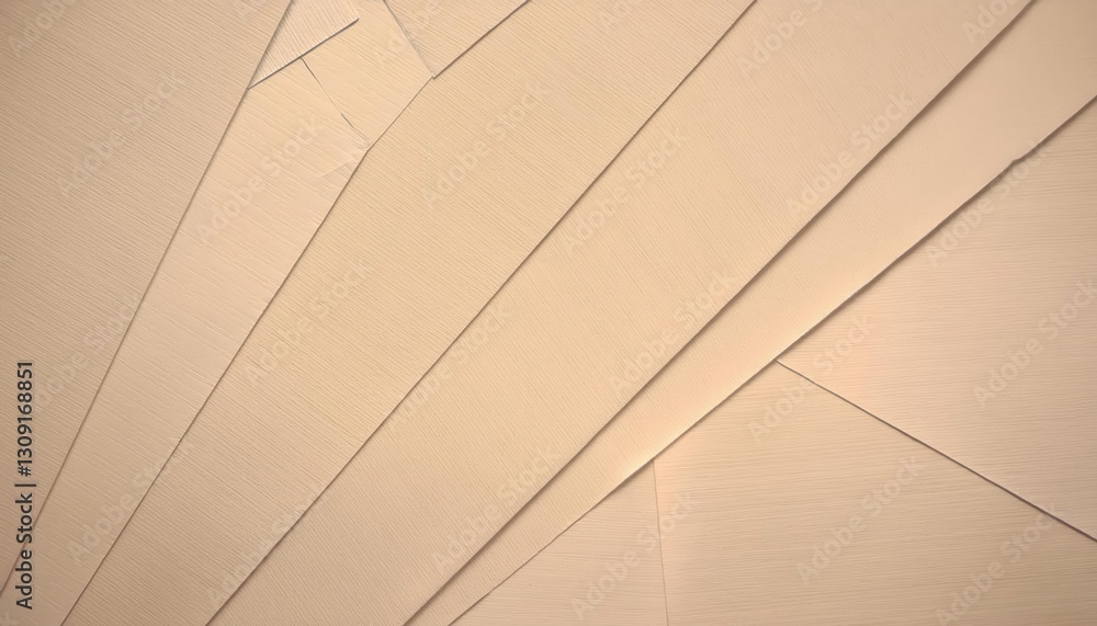 Aufkleber abstract beige paper texture with layered geometric composition, sharp angles, and soft shadows for minimalistic background

