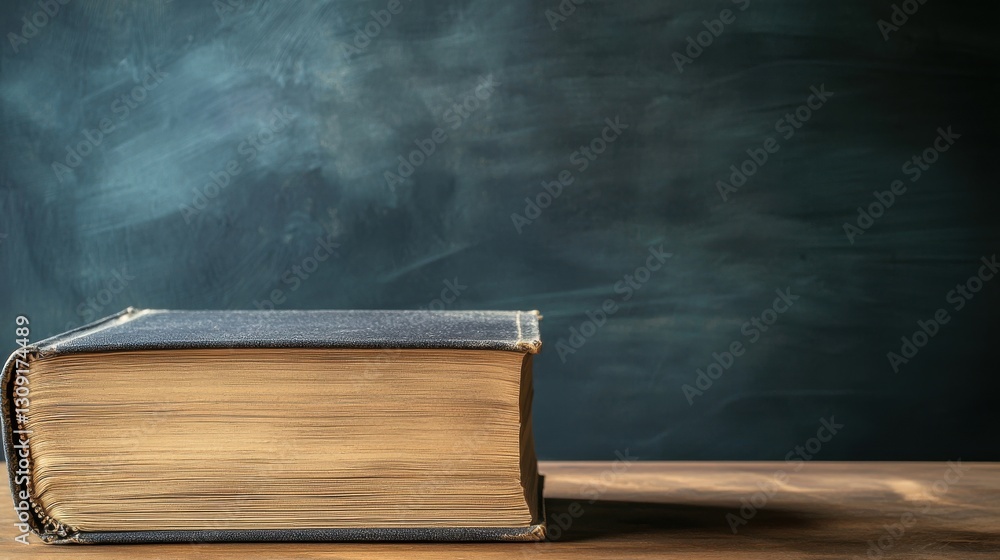 Poster book on a banner background symbolizing education and knowledge with space for text high quality ima