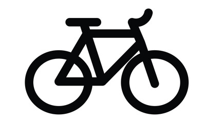 Fototapeta premium bicycle icon as symbol for web page design city transport or sport travel. Simple icon. on a white background