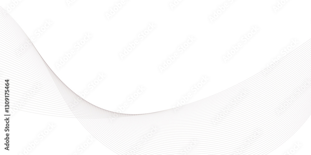 Poster abstract wavy grey lines stream element for design on white background. you can use for web, wallpap