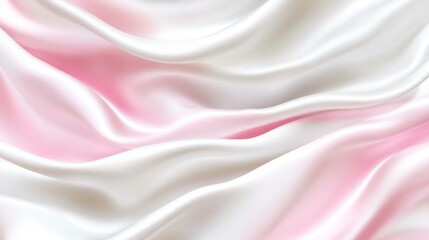 Obraz premium Elegant Pink and White Silk Drapery: A Luxurious Textured Background