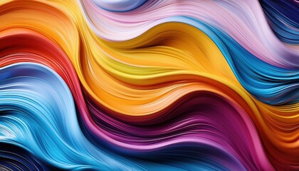 Colorful abstract waves flowing together in a vibrant and dynamic design