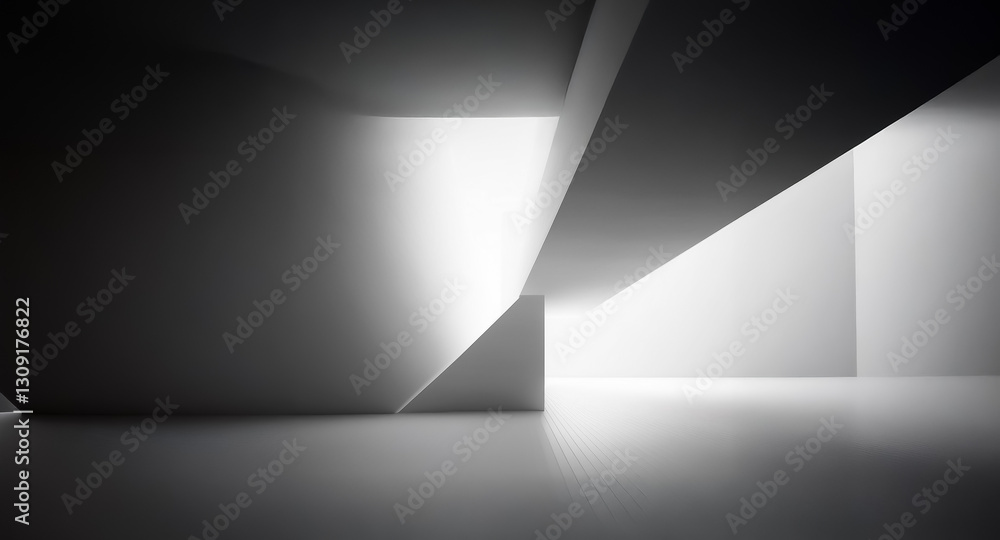 Aufkleber abstract background featuring geometric shapes with light and shadow play. monochromatic and minimal