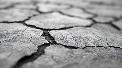 Obraz premium Close-up cracked earth texture, nature's patterns, dry ground