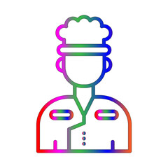 Chef line gradient icon