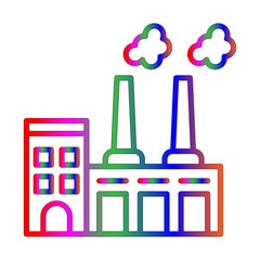 Factory line gradient icon