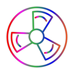 Hazard line gradient icon