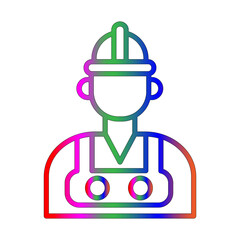 Builder line gradient icon