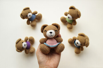Cute knitted bears