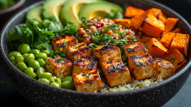 Imagem profissional e realista de uma refei&ccedil;&atilde;o saud&aacute;vel e nutritiva, perfeita para quem segue uma alimenta&ccedil;&atilde;o equilibrada e consciente.