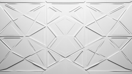 A symmetrical white industrial background with futuristic metallic patterns.