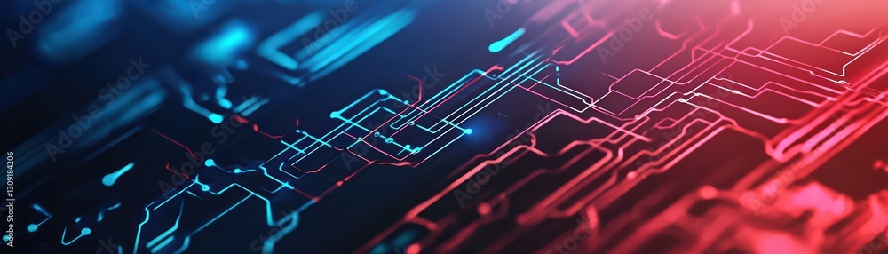 Poster futuristic cyber network connections with glowing lines and elements in a digital format