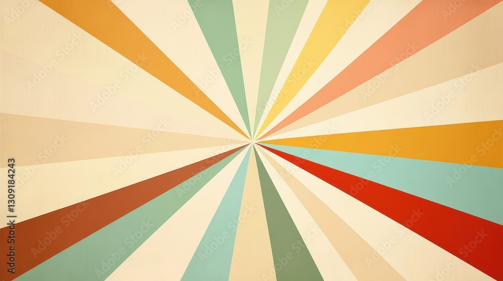 Aufkleber radiant sunrays bursting outward, generating luminous retro style pattern with vibrant color gradien