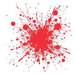 Red Splatter Vector Illustration Graphic Image for Artistic Backgrounds