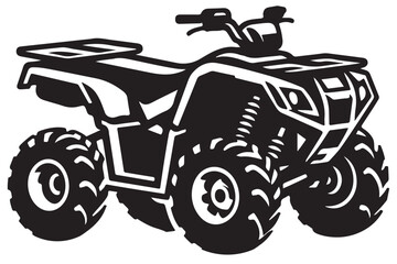 Obraz premium Explore Rough Terrain With This Durable ATV Silhouette Illustration