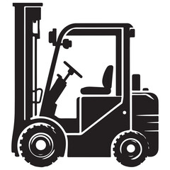 Forklift Vector Illustration for Warehouse Logistics and Industrial Operations