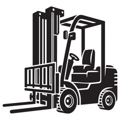 Forklift Vector Art for Industry Cargo Loading and Moving Solutions